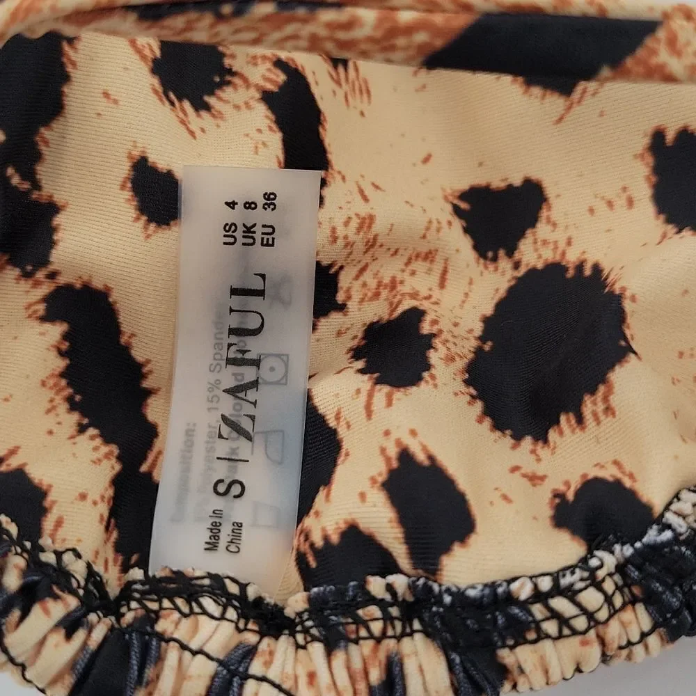 3For$20 Zaful bikini top  leopard print size S